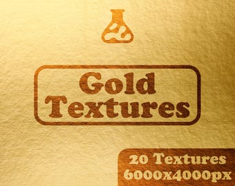 Gold Textures Pack: 20 High-Res Golden Backgrounds (6000x4000px JPG Textures)