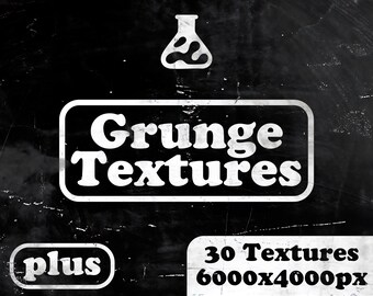 Grunge Textures Plus: 30 High-Res PNG Overlays for Commercial Use