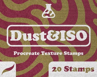 Procreate Texture Stamps: 20 Dust & ISO Grunge Brushes (Digital Download)