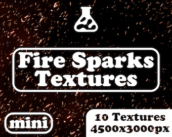 Fire Sparks Texture Overlays: High-Resolution Photoshop Effects (4500x3000px)