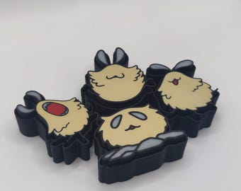 Clicker et porte-clés Fleas Fidget - Jouets inspirés de la chanson de la soie Hollow Knight, cadeau pour gamer à collectionner pour le soulagement du stress