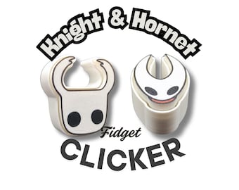 Hollow Knight & Hornet Fidget Clicker - Jouet anti-stress pour jeu vidéo - Cadeau pour joueur - Objet de bureau à collectionner