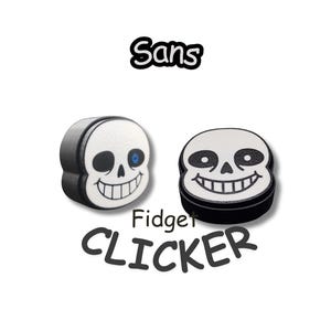 Sans Fidget Clicker – Undertale-inspirerad stresslindringsleksak – Gamerpresent – Skrivbordssamlarobjekt