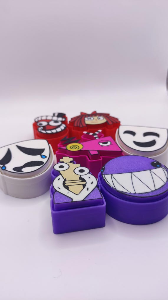 The Amazing Digital Circus Fidget Clickers : Pomni, Jax, Ragatha, Gangle, Kinger, Bubble Caine, Zooble Stress Relief Gamer Toys