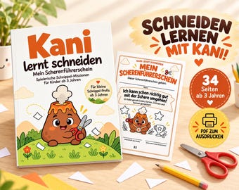 Permis de découpage | Apprendre à découper dès 3 ans | Exercices de découpage pour développer la motricité fine | Maternelle/Préscolaire | PDF à imprimer