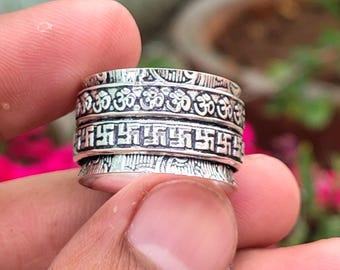 Silver Swastika Ring | Pagan Ring | Swastika Jewelry