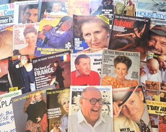 Sunday Times Magazines Vintage 1989! Lot 1