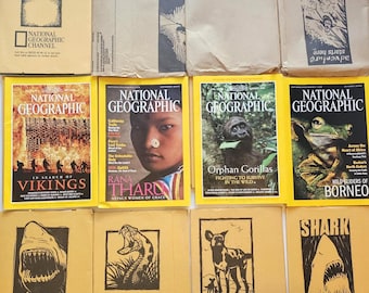 Pacchetto di riviste National Geo - Cofanetti 2000 + 2001 - In perfette condizioni! + custodie