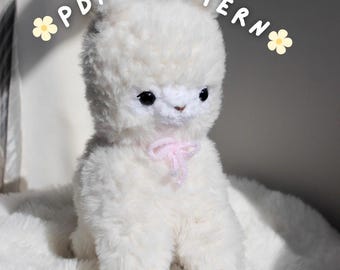Crochet Baby Alpaca PDF Pattern | Cute Standing Alpaca Llama Plush Instructions