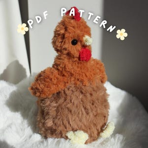Crochet Chubby Rooster PDF Pattern | Cute Amigurumi Chicken Plush