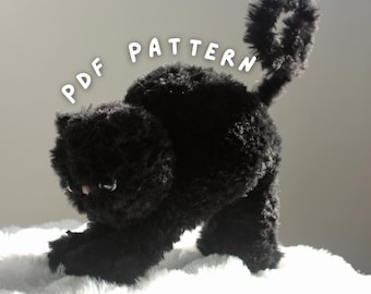 Crochet Scaredy Cat PDF Pattern | Halloween Cute Cat Amigurumi Plush
