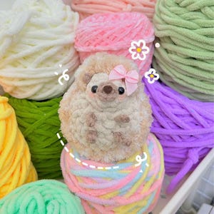 Virkat PDF-mönster för baby-igelkott med päls | Handledning för amigurumi av söt igelkott bild 5