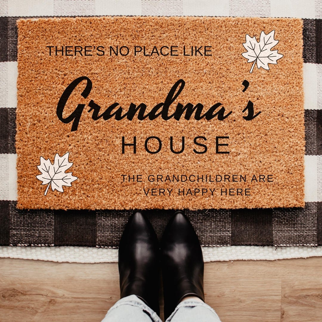 There's No Place Like Grandma House Doomat - Etsy