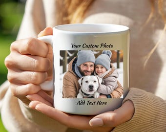 Custom Mug Personalized Photo & Text Coffee Mug Add your Logo Photo Mug with Personalized Image and text Ceramic 11oz Mug Customized Gift