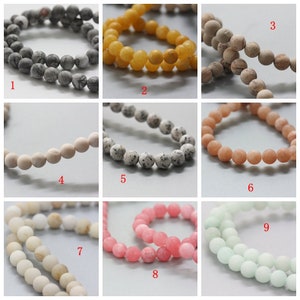 One Full Strand / Matte Finish Stone / Agate / Beads / Semiprecious Stone / Gemstone 8mm (G105)