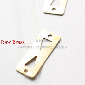 20 Pieces / Raw Brass / Pendant / Charm / Triangle / Rectangle / Triangle 20x8mm (C1887//S143)