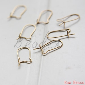 40 Pieces / Raw Brass / Brass Base / Earring Components / Kidney (C432//-F76)