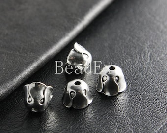 12pcs / Bead Cap / Cone / Flower / Oxidized Silver / Base Metal /  12x9mm (YA21302//A382)