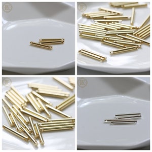 Solid Brass / Link / Round Bar / With 2 Holes (C4226)