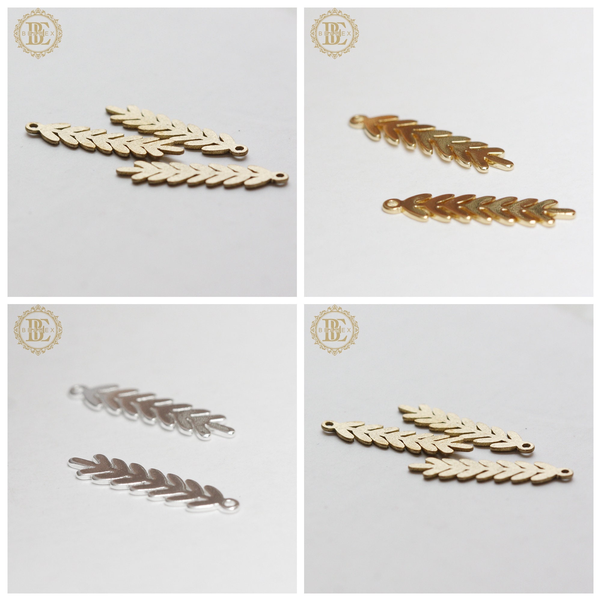 真鍮製 / チャーム / リーフ / 20*5 mm (C4520) - Etsy 日本
