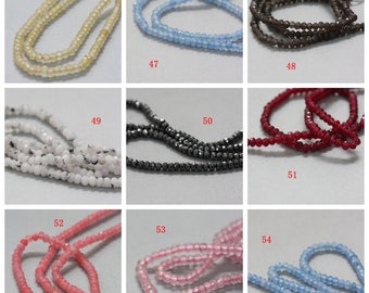 One Full Strand / Stone / Agate / Beads / Semiprecious Stone / Gemstone / Donut / Facet Beads 3.5*2.5mm (G111)