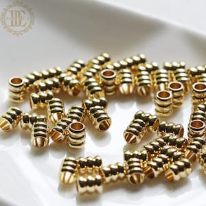 40 Pieces / Spacer / Tube / Raw Brass / 6*5mm (C4387)