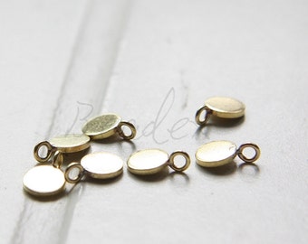 10 Pieces / Raw Brass / Round / Disc / Coin / Blank - 6mm (C3202//-F51)