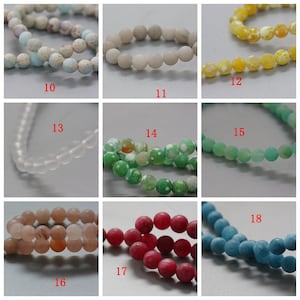 One Full Strand / Matte Finish Stone / Agate / Beads / Semiprecious Stone / Gemstone 8mm (G105)
