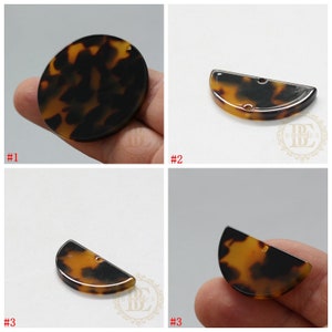 One Piece / Polished / Acetate / Tortoise Color / Geometry / Charm / Pendant (C3946//O1051)