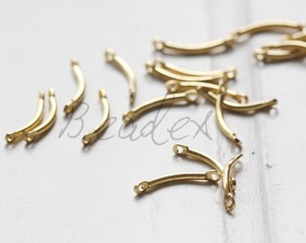60 Pieces / Raw Brass / Brass Base / Link / Charm / Bar Connector (C3355//E442)