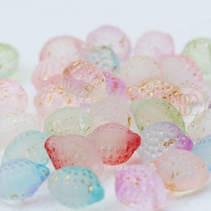10 Pieces / Glass / lemon / Charm 10*15mm (G236E)