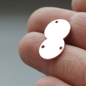2 Pieces / Real Rose Gold Plated / Brass Base / Round / Disc / Link 12mm (C2035//I341A)