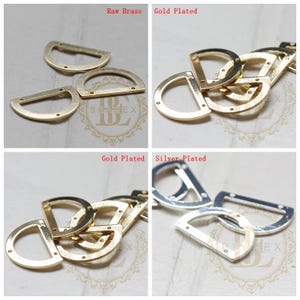 Brass Base / Charm / Crescent Link / Geometry / Half Circle / Moon / With 3 Holes (C3818//V164)