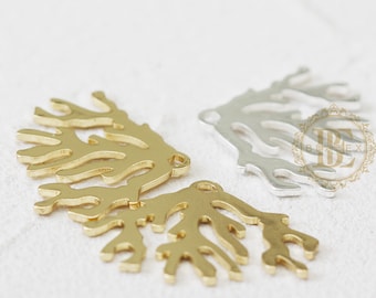 Solid Brass / Charm / Leaf / Branch 25*19mm (C4637)