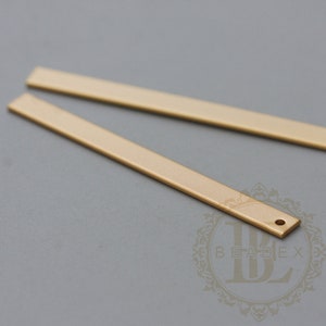 One Piece / Real Matte Gold Plated / Brass Base / Charm / Rectangle (C3066)