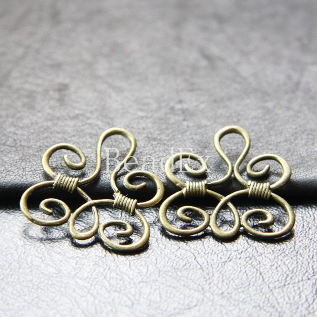 4pcs / Earring Finding / Antique Brass Tone / Base Metal / Link