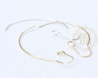 Solid Brass / Earring Component / Earring Hook / Earring Wire (C4537)