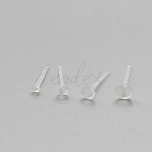 60個 / イヤリングポスト / プラスチックイヤリングポスト / 接着式イヤリングポスト