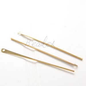 20 Pieces / Raw Brass / Pin / Bar / Needle 1x45mm (C1753//P354)