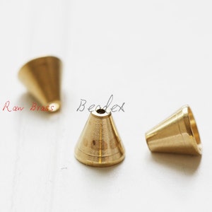 20 Pieces / Raw Brass / Bead Cap / Brass Base / Cone (C1725//P311)