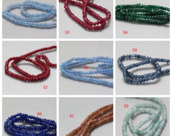 One Full Strand / Stone / Agate / Beads / Semiprecious Stone / Gemstone / Donut / Facet Beads 3.5*2.5mm (G111)