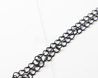 One Meter (Approx. 3.28 Feet) / Matte Black Tone / Brass Base / Extension Chain / Chain (160SB)