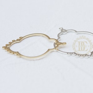 Laser Cut / Solid Brass / Earring Component / Charm 34*25mm (C4543)