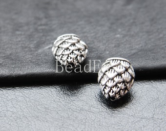 8pcs / Pine Cones / Oxidized Silver Tone / Charms / Spacer (YA32003//O51)