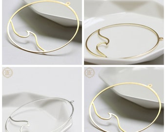 Solid Brass Base / Ring / Loop / Pendant 51mm (C4237)