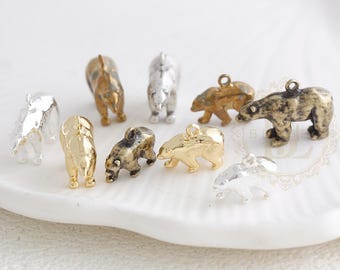 One Piece / Solid Brass / Charm / Polar Bear (C4920)