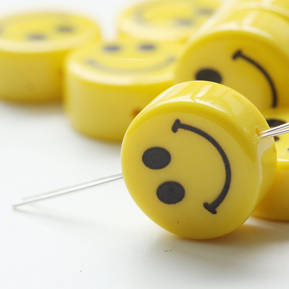 Resin Smile Face Spacer - Yellow (C4499) - Etsy