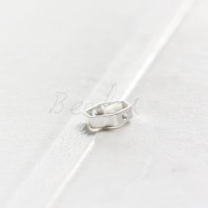 2 Pieces / Real Silver Plated / Brass Base / Finding / Hexagon / Bead Frame 8x2.2mm (C1897//I376)