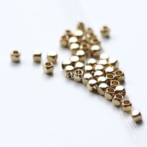 400 Pieces / Faceted Spacer / Faceted Round / Raw Brass / 2mm (C494//P217)