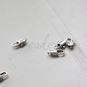 10 Pieces / Oxidized Silver Plated / Real Silver / Brass Base / Lobster Clasp (C336//I90A)